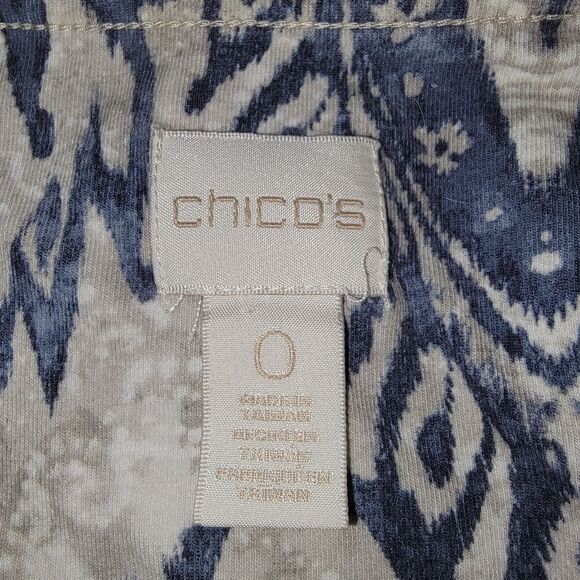 Chico's ikat print knit top shirt Size 0 (small) - Picture 5 of 6